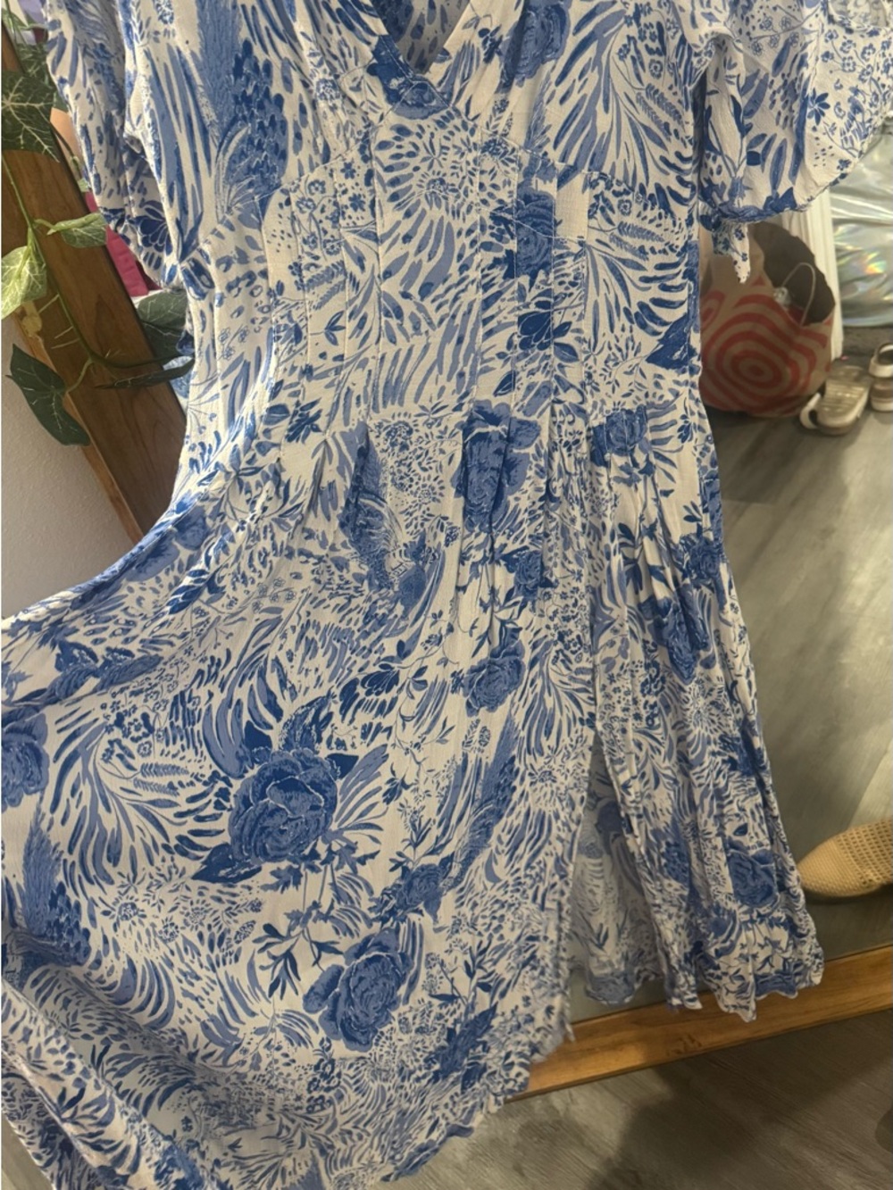LIKE NEW Free People Forever Always Floral Pleated Midi Dress - Picture 5 of 8